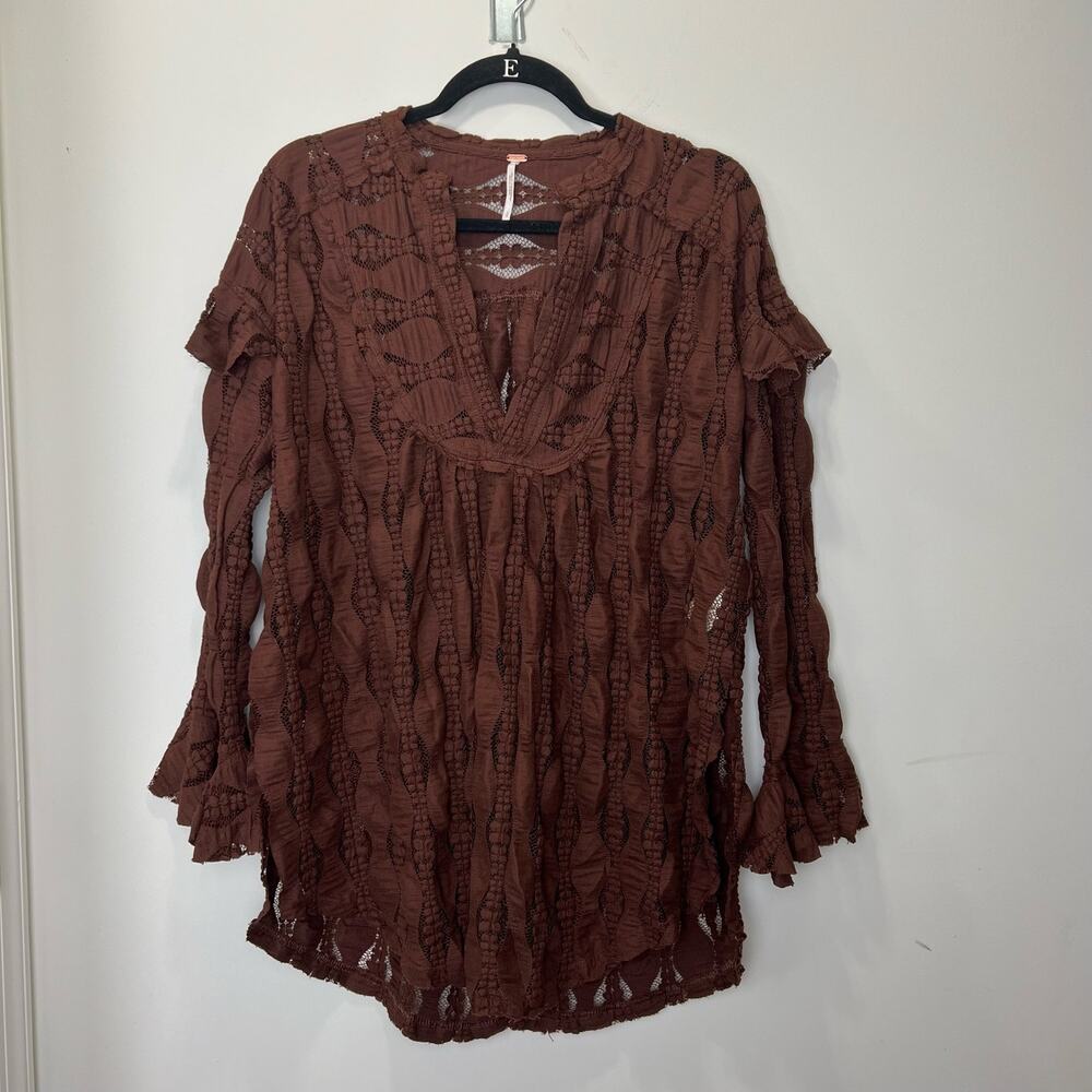 Free People Candy Shop Tunic Brown